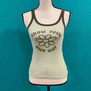 ⭐️ American eagle green “grow your own way” graphic tank top in size xs